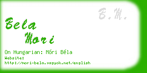 bela mori business card